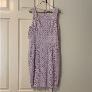 Never worn lavender sleeveless lace dress